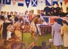 A Maori chief signs the Treaty of Waitangi on 6th February 1840.