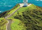 The lighthouse at Cape Reinga, northernmost point of New Zealand where two oceans meet.