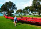 A waka (Maori war canoe) at Waitangi