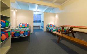 Kerikeri backpackers dorm room at dusk