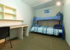 Kerikeri budget accommodation private double room. Single bunk above, double bed below.