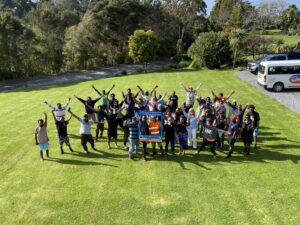 View across the lawn