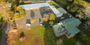 Kerikeri backpackers aerial view