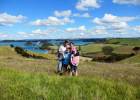Your hosts David & Victoria and their children with the stunning Bay of Islands coastline behind them