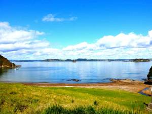 Marsden Cross beach in the Bay of Islands.